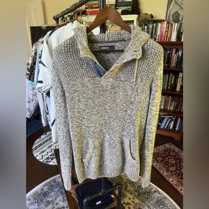 Xander Hooded Henley Pullover Sweater